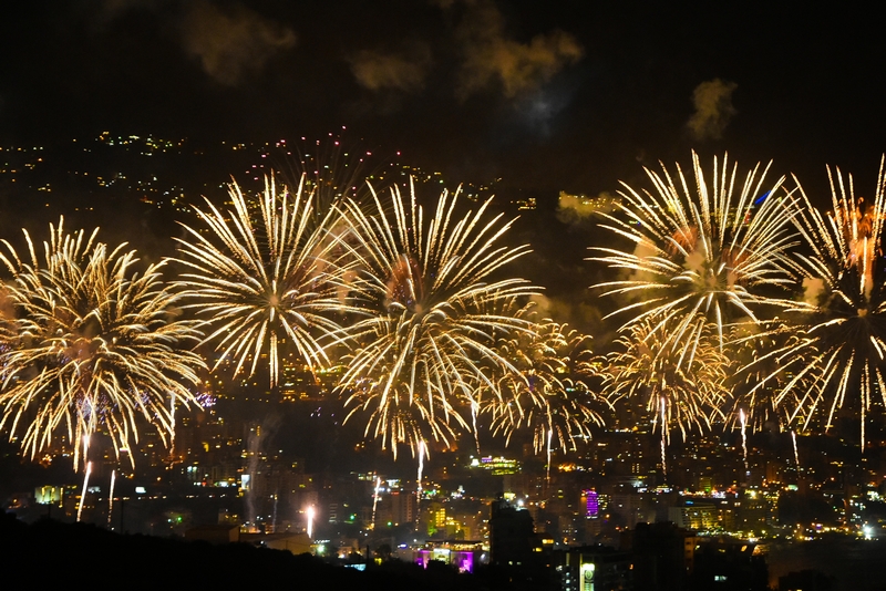 Jounieh Fireworks Show from Burj on Bay Hotel